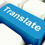 Translate Computer Key In Blue Showing Online Translator
